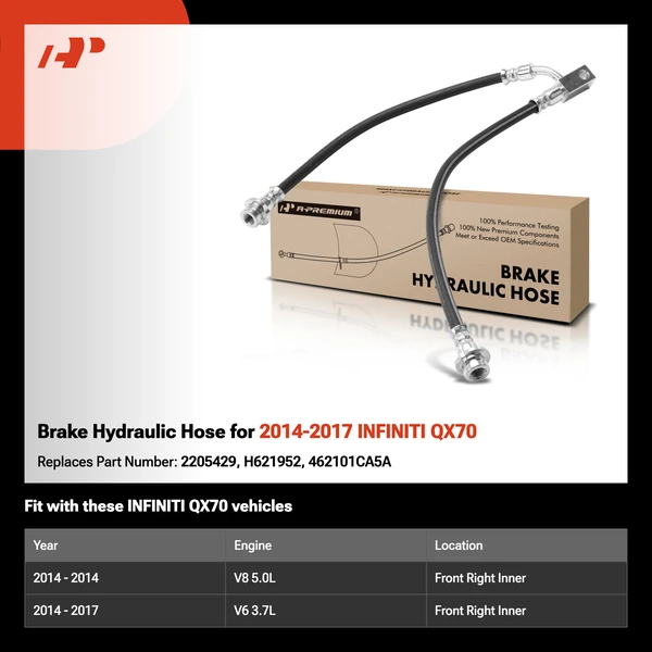 Brake Hydraulic Hose for 2014-2017 INFINITI QX70