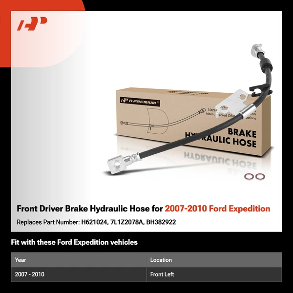 Front Driver Brake Hydraulic Hose for 2007-2010 Ford Expedition