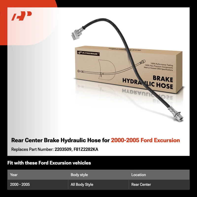 Rear Center Brake Hydraulic Hose for 2000-2005 Ford Excursion