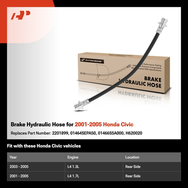 Brake Hydraulic Hose for 2001-2005 Honda Civic