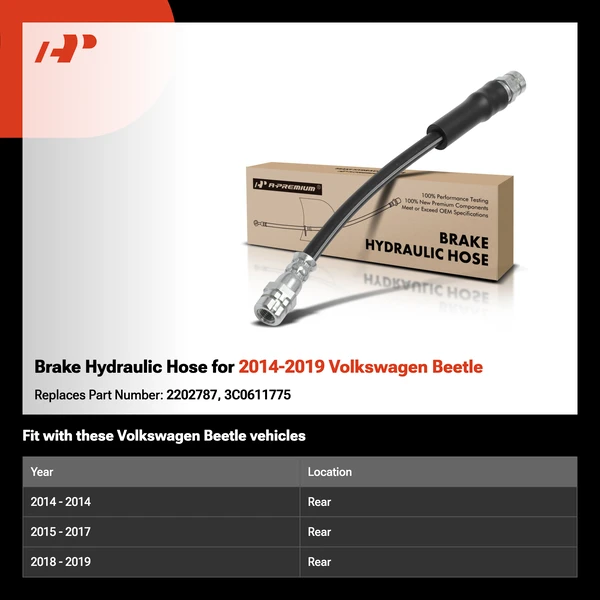 Brake Hydraulic Hose for 2014-2019 Volkswagen Beetle