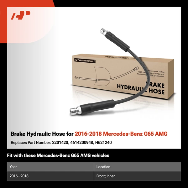 Brake Hydraulic Hose for 2016-2018 Mercedes-Benz G65 AMG