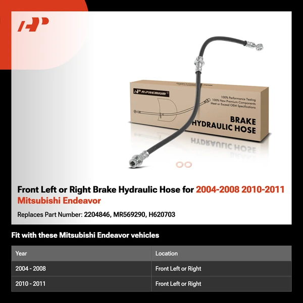 Front Left or Right Brake Hydraulic Hose for 2004-2008 2010-2011 Mitsubishi Endeavor