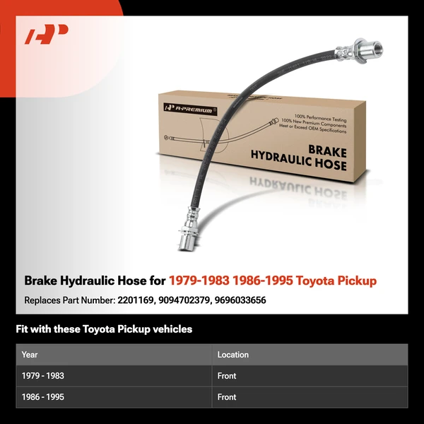 Brake Hydraulic Hose for 1979-1983 1986-1995 Toyota Pickup