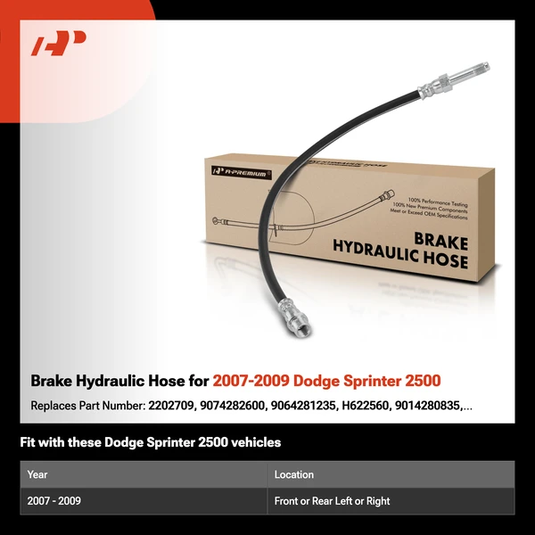 Brake Hydraulic Hose for 2007-2009 Dodge Sprinter 2500