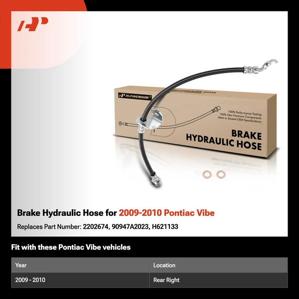 Brake Hydraulic Hose for 2009-2010 Pontiac Vibe
