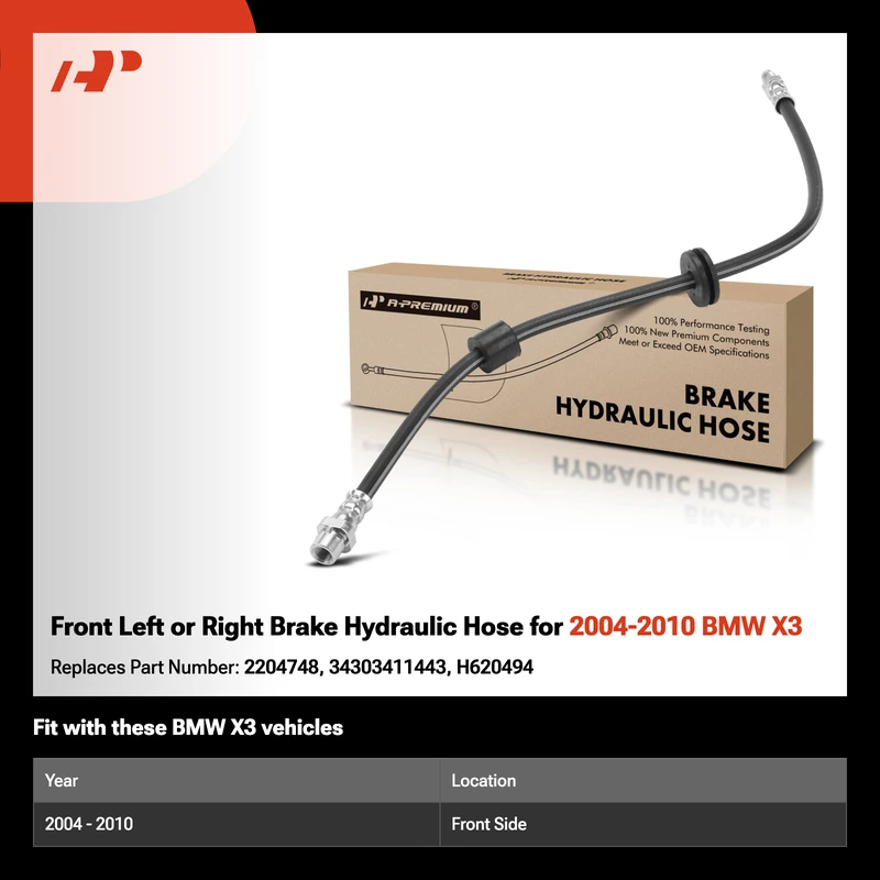 Front Left or Right Brake Hydraulic Hose for 2004-2010 BMW X3