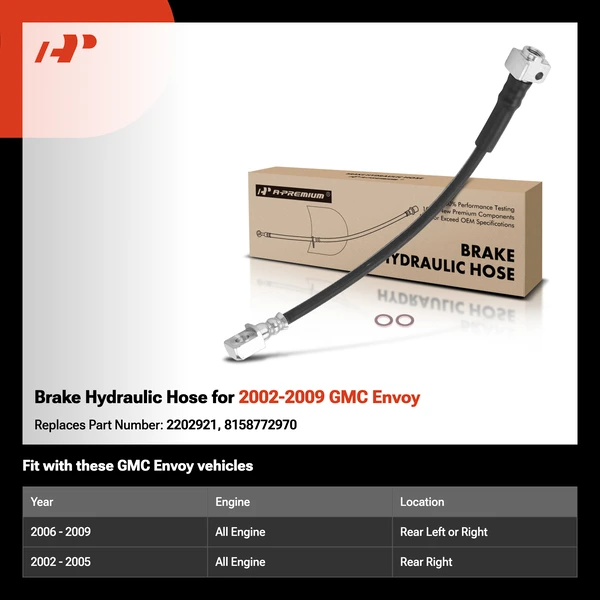 Brake Hydraulic Hose for 2002-2009 GMC Envoy