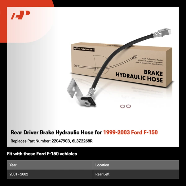 Rear Driver Brake Hydraulic Hose for 1999-2003 Ford F-150