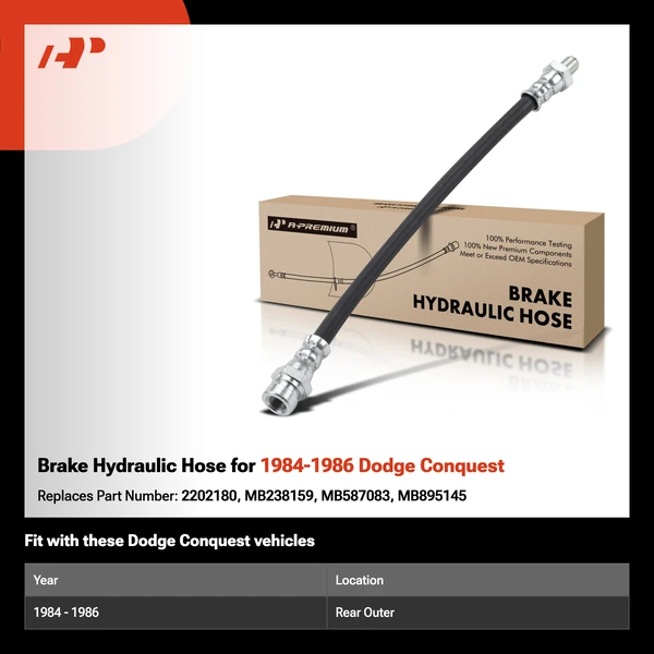 Brake Hydraulic Hose for 1984-1986 Dodge Conquest