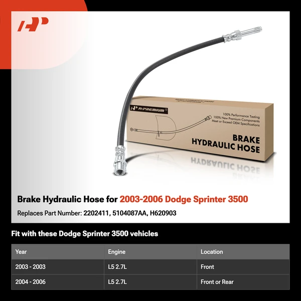Brake Hydraulic Hose for 2003-2006 Dodge Sprinter 3500