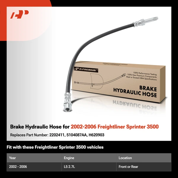 Brake Hydraulic Hose for 2002-2006 Freightliner Sprinter 3500