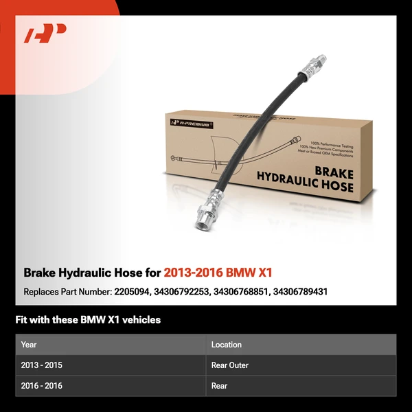 Brake Hydraulic Hose for 2013-2016 BMW X1