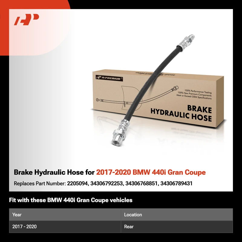 Brake Hydraulic Hose for 2017-2020 BMW 440i Gran Coupe