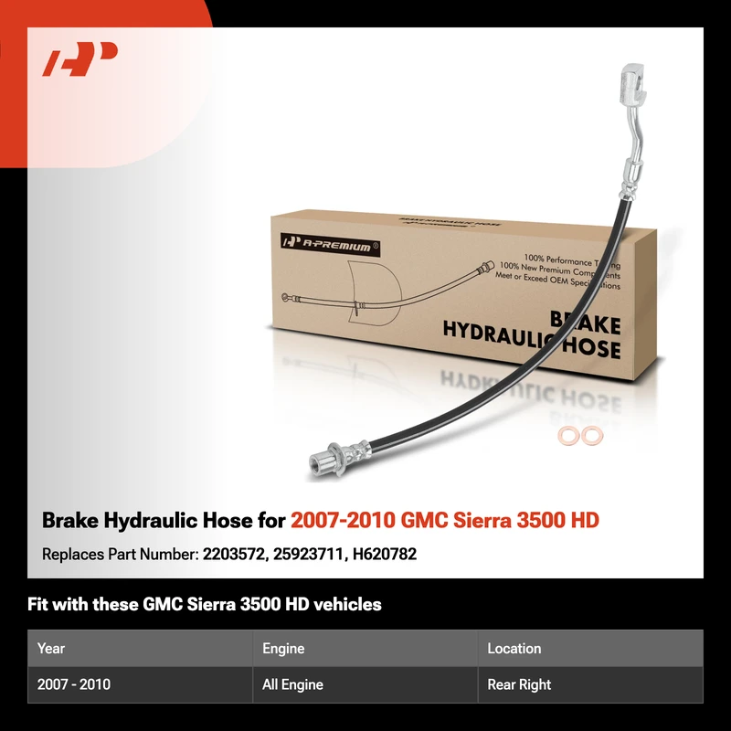 Brake Hydraulic Hose for 2007-2010 GMC Sierra 3500 HD
