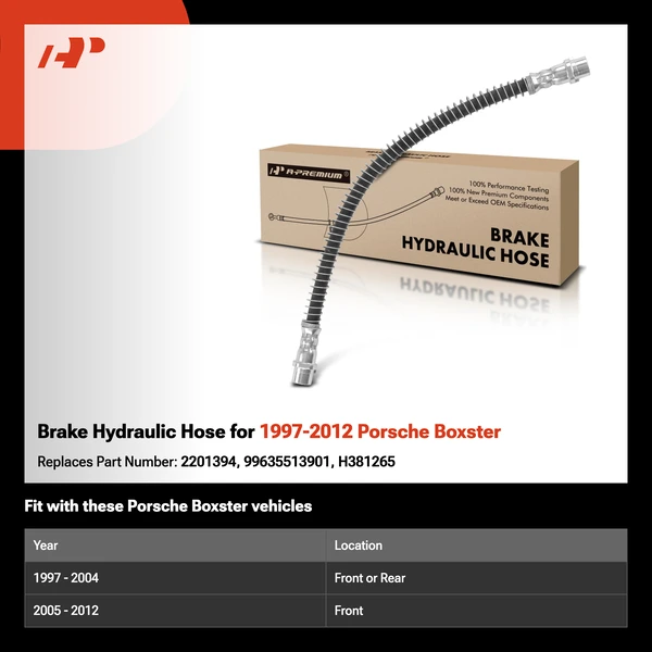 Brake Hydraulic Hose for 1997-2012 Porsche Boxster