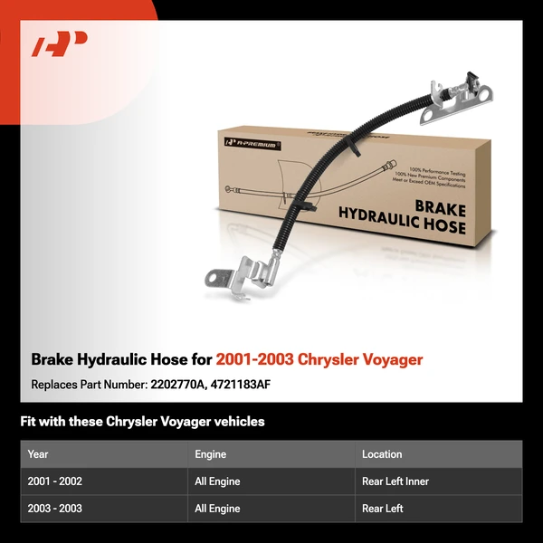 Brake Hydraulic Hose for 2001-2003 Chrysler Voyager