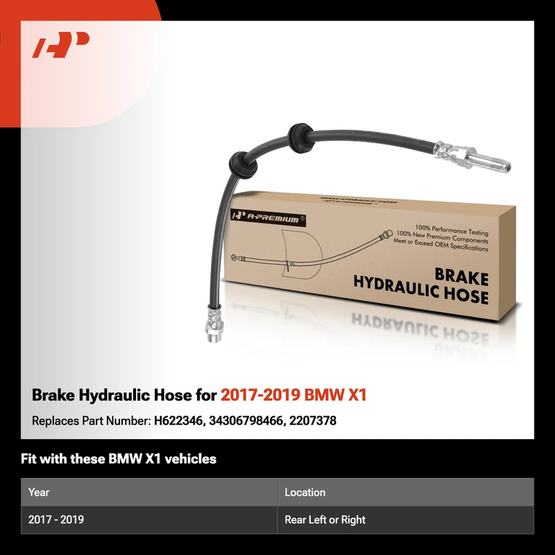 Brake Hydraulic Hose for 2017-2019 BMW X1
