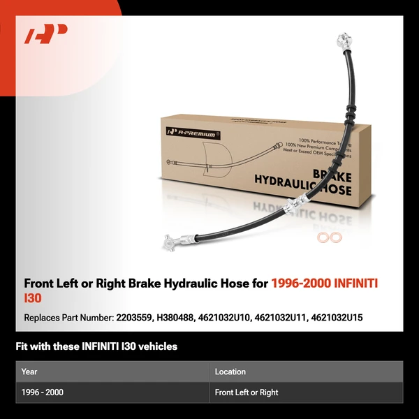 Front Left or Right Brake Hydraulic Hose for 1996-2000 INFINITI I30