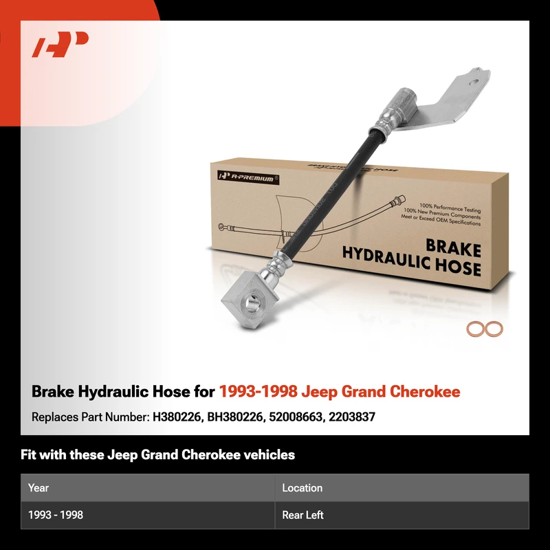 Brake Hydraulic Hose for 1993-1998 Jeep Grand Cherokee