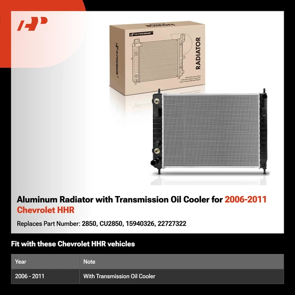 Aluminum Radiator with Transmission Oil Cooler for 2006-2011 Chevrolet HHR