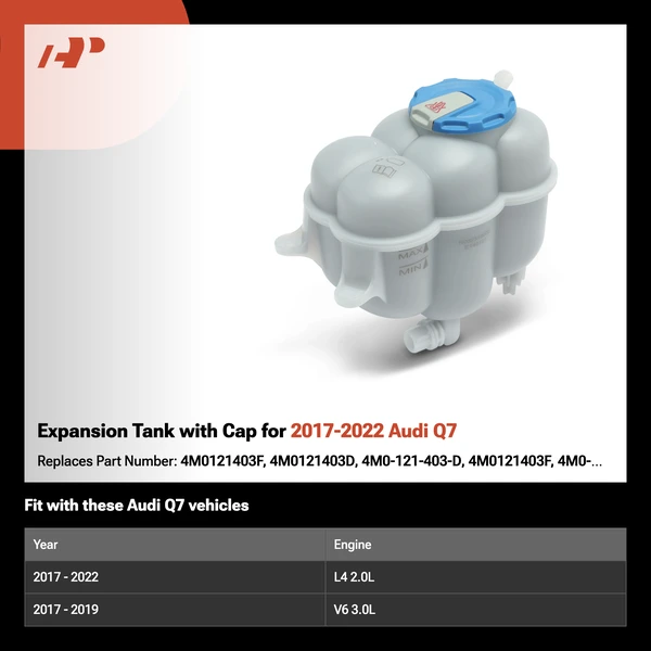 Expansion Tank with Cap for 2017-2022 Audi Q7