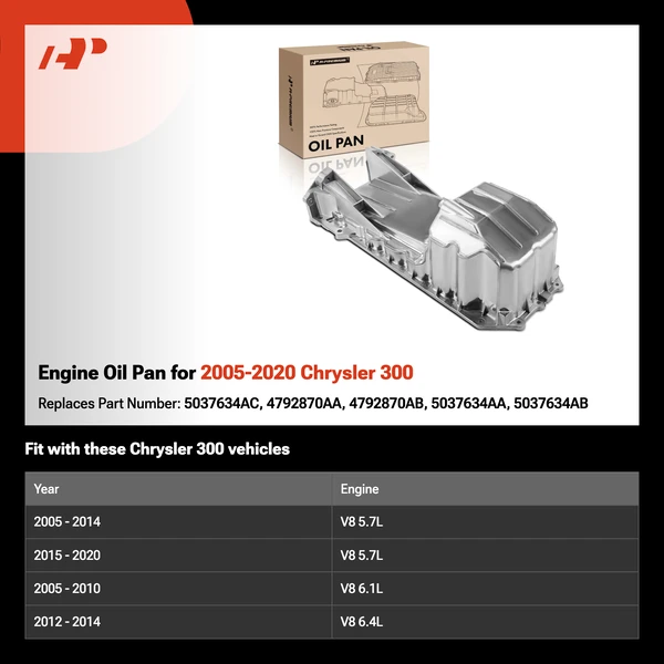 Engine Oil Pan for 2005-2020 Chrysler 300