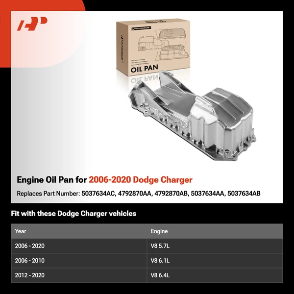 Engine Oil Pan for 2006-2020 Dodge Charger