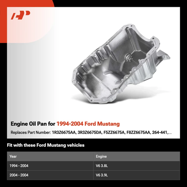 Engine Oil Pan for 1994-2004 Ford Mustang