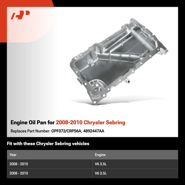 Engine Oil Pan for 2008-2010 Chrysler Sebring