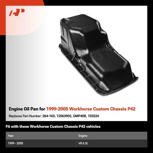 Engine Oil Pan for 1999-2005 Workhorse Custom Chassis P42