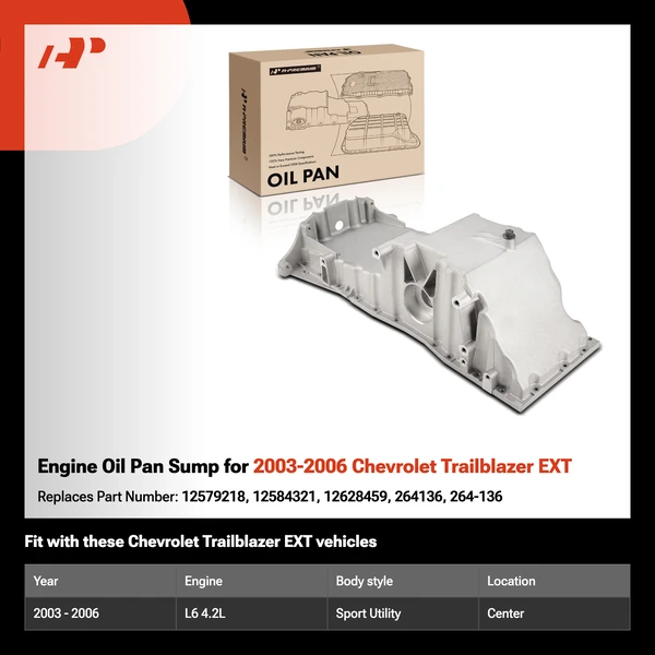 Engine Oil Pan Sump for 2003-2006 Chevrolet Trailblazer EXT