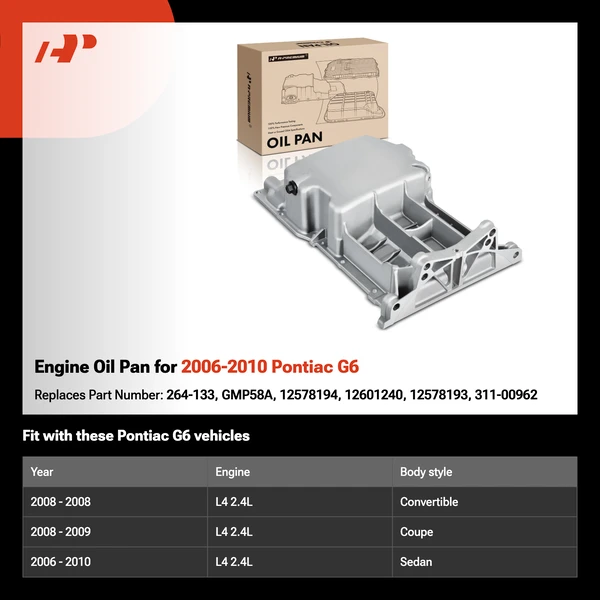 Engine Oil Pan for 2006-2010 Pontiac G6
