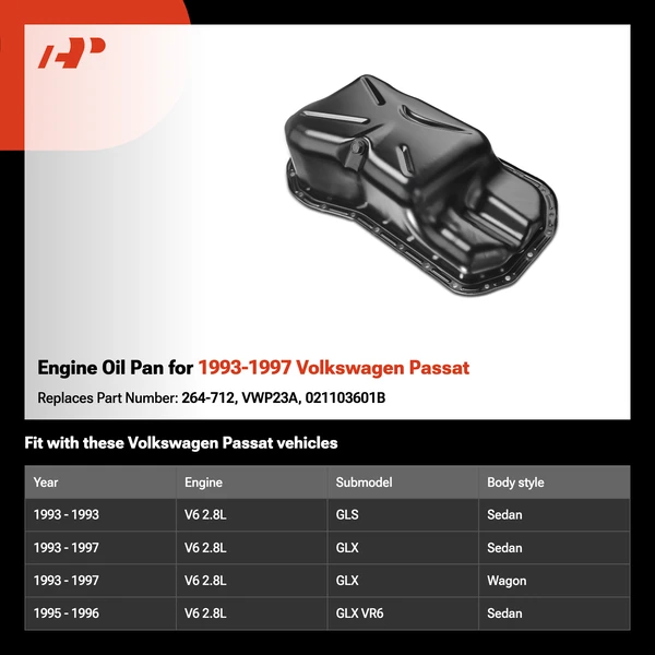 Engine Oil Pan for 1993-1997 Volkswagen Passat