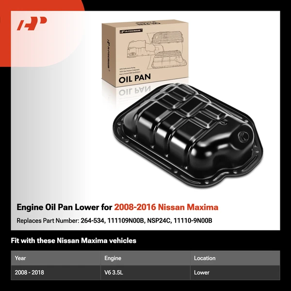 Engine Oil Pan Lower for 2008-2016 Nissan Maxima