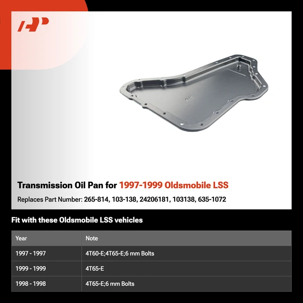 Transmission Oil Pan for 1997-1999 Oldsmobile LSS