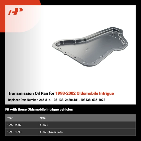 Transmission Oil Pan for 1998-2002 Oldsmobile Intrigue