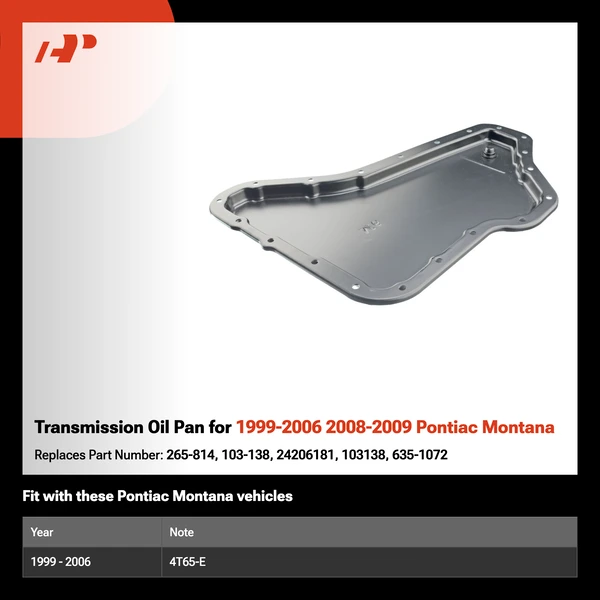 Transmission Oil Pan for 1999-2006 2008-2009 Pontiac Montana