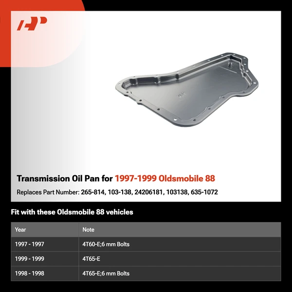 Transmission Oil Pan for 1997-1999 Oldsmobile 88