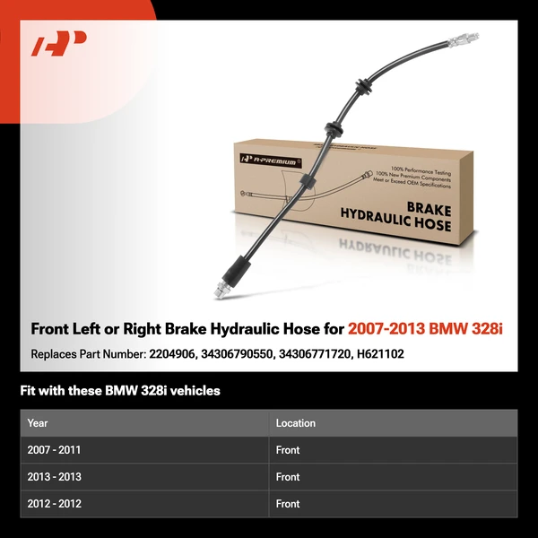 Front Left or Right Brake Hydraulic Hose for 2007-2013 BMW 328i