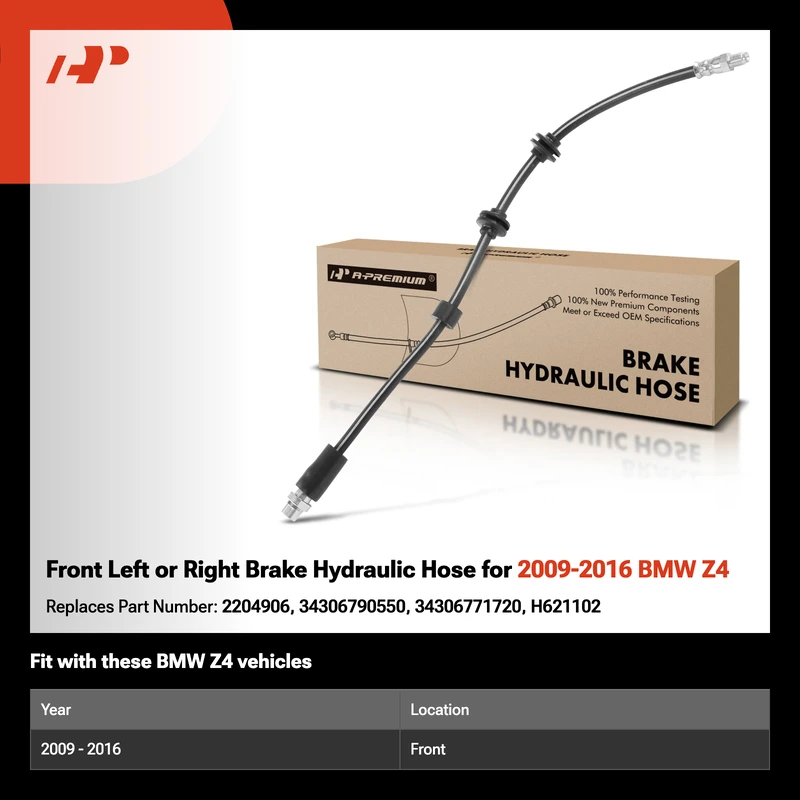 Front Left or Right Brake Hydraulic Hose for 2009-2016 BMW Z4