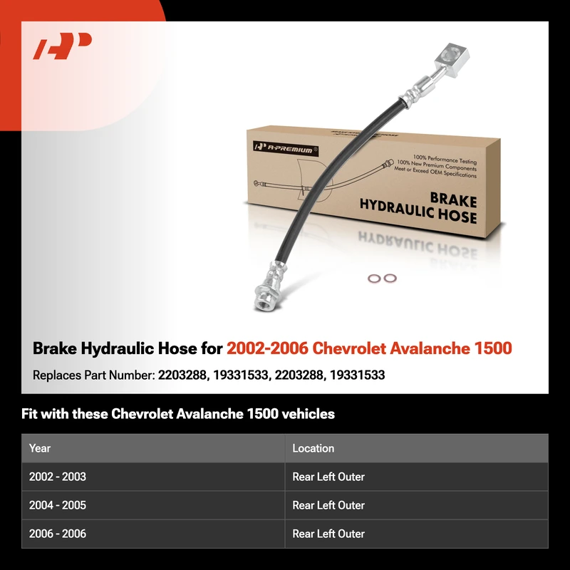 Brake Hydraulic Hose for 2002-2006 Chevrolet Avalanche 1500
