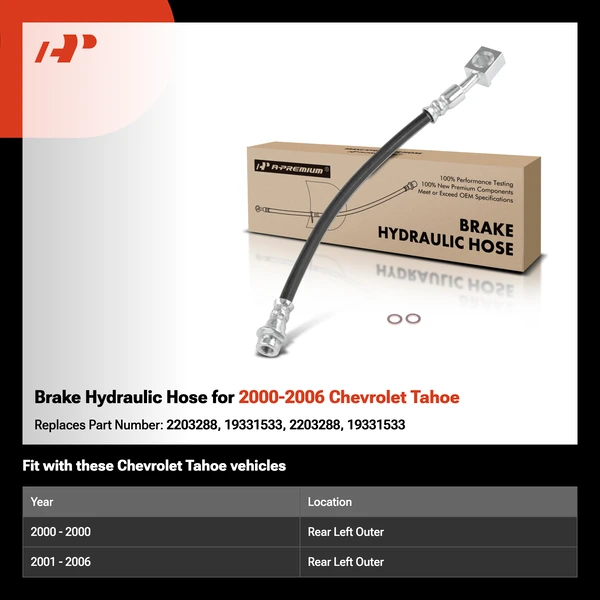 Brake Hydraulic Hose for 2000-2006 Chevrolet Tahoe