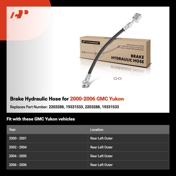 Brake Hydraulic Hose for 2000-2006 GMC Yukon