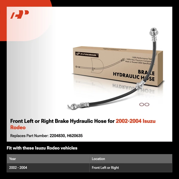 Front Left or Right Brake Hydraulic Hose for 2002-2004 Isuzu Rodeo