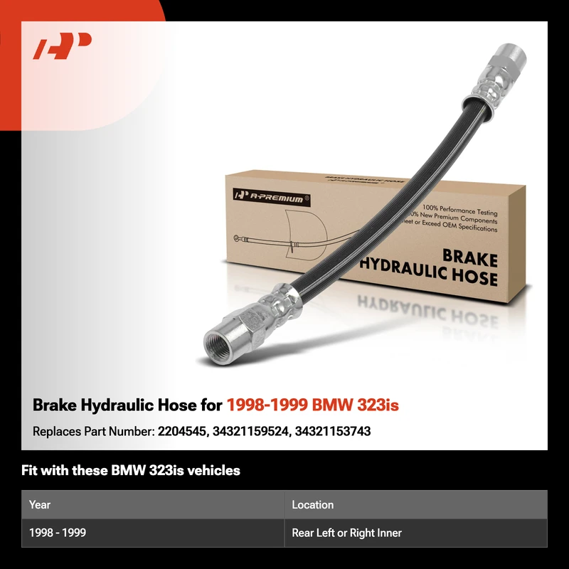 Brake Hydraulic Hose for 1998-1999 BMW 323is