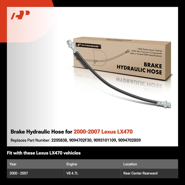 Brake Hydraulic Hose for 2000-2007 Lexus LX470