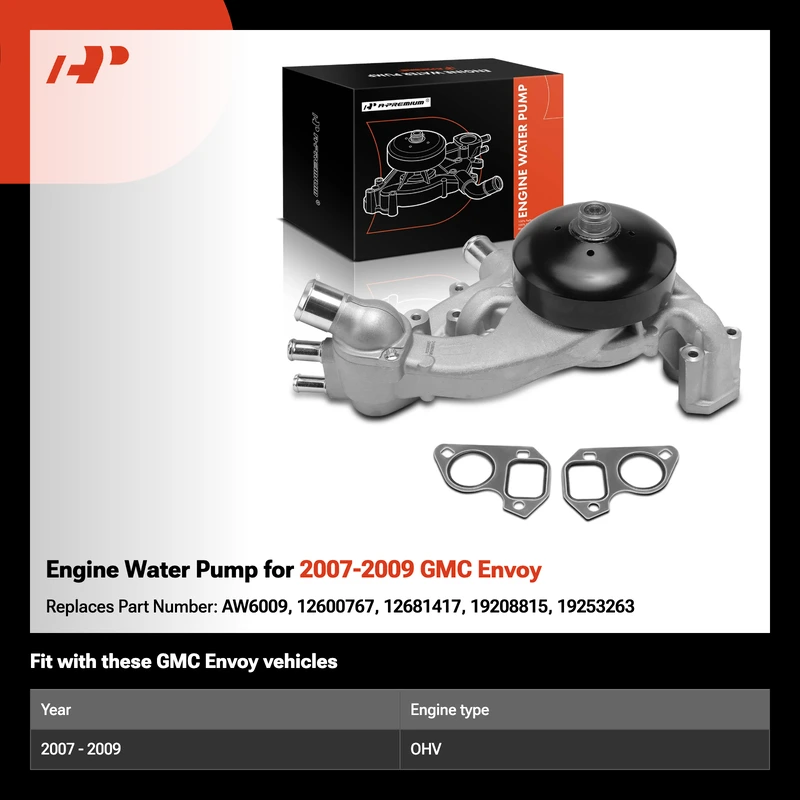 Engine Water Pump for 2007-2009 GMC Envoy