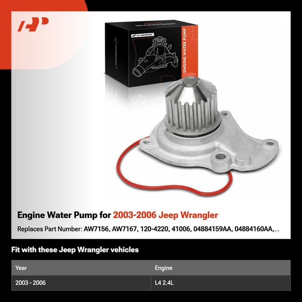 Engine Water Pump for 2003-2006 Jeep Wrangler