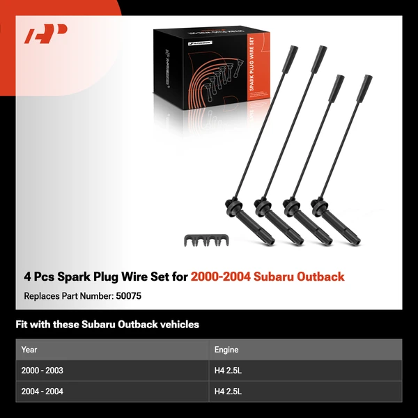 4 Pcs Spark Plug Wire Set for 2000-2004 Subaru Outback